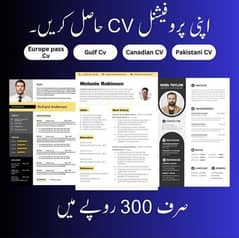 Professional CV Maker for Europe Visa and Jobs