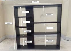 Wooden rack/partitions