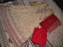 1 time used Bridal Dress, 3 pcs