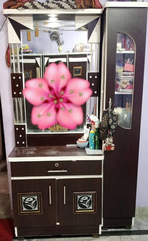 Bed side table set with  4 safe and dressing 1