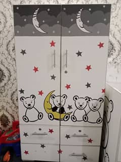 BABY COT AND CUPBOARD