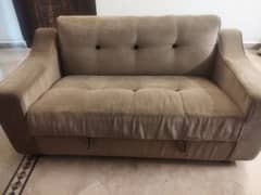 3,2 seats sofa cumbeds in 9\10 condition solid wood