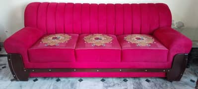 sofa set 3+2+1 with top glass table