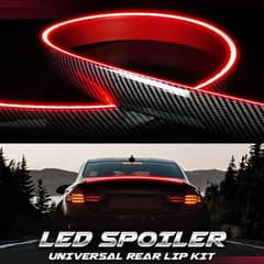 Universal rear car spoiler led kit light trunk lip
