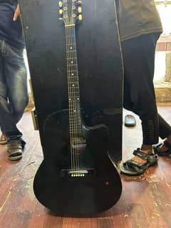 black guitar urgent sale only interested people contact us