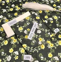women unstitched 2 Pcs lawn suit