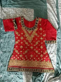 Traditional Red & Green Embroidered Lehenga Choli – Bridal/Party Wear