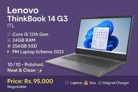Lenovo ThinkBook 14 G3 – Core i5 12th Gen | 24GB RAM | 256GB SSD |