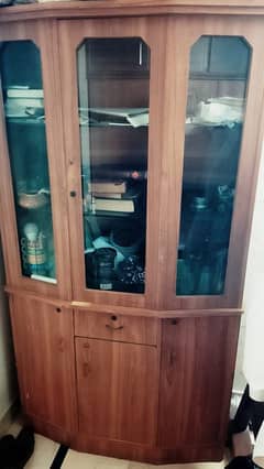 Cabinets for books, tea sets, and etc