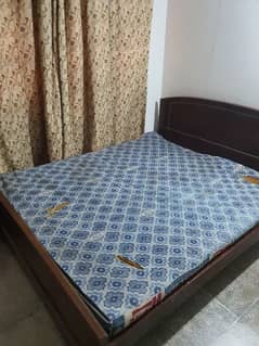 Wooden Bed with Mattress