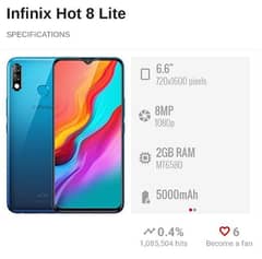urgent sale infinity hot 8 lite 03201586543
