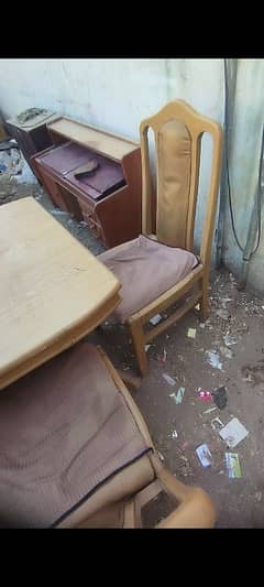 Dining table with six chair