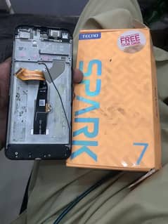 techno spark 7 original panel with ring