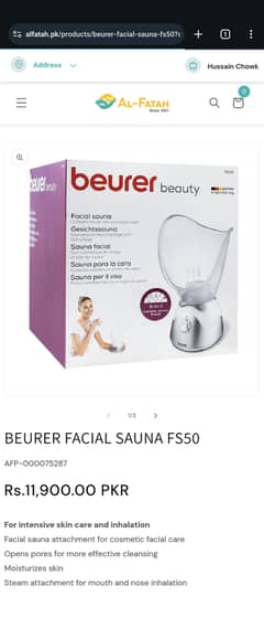 beurer Sauna Facial machine fS50