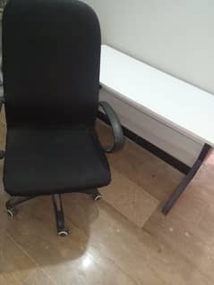 computer table and office chair