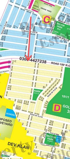 150 ft road plot for sale in the best location of 9 prism