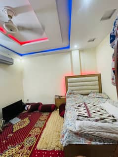 1 Bed Fully Furnished Apartment for Rent in Moon Market, Allama Iqbal Town With UPS, WiFi&24/7Security