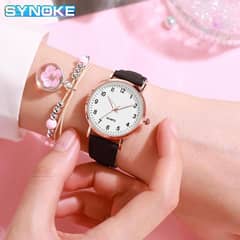 women watch with braslet