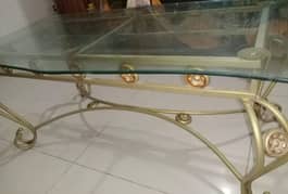 iron table with glass top
