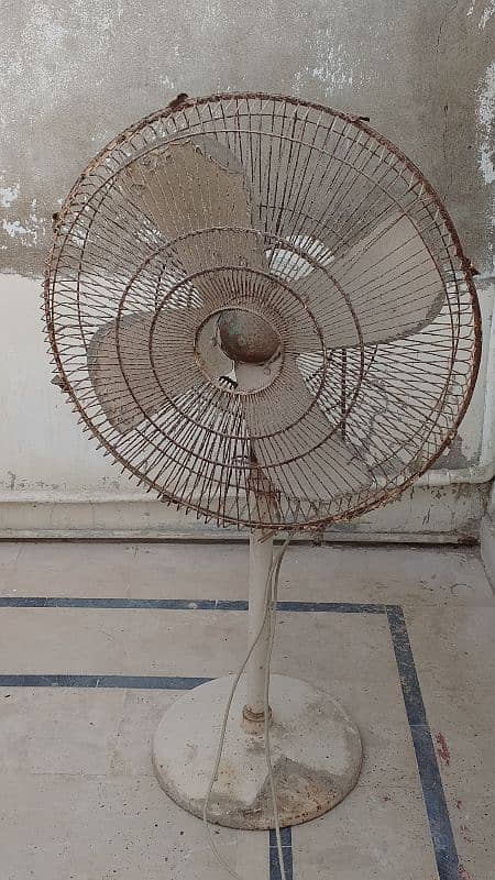 Full size fan not in running condition but motor is ok, need service 0
