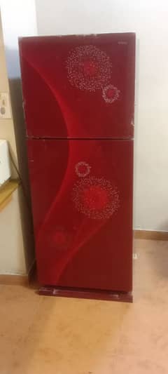full size glass fridge.