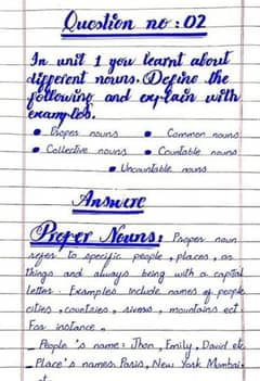 Assignment writer on Ms word and hand writing