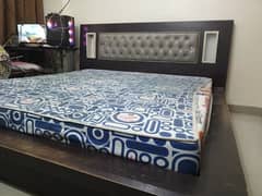 bed and mattress for sale including 2 side racks
