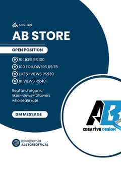 ab store original organic likes views followera