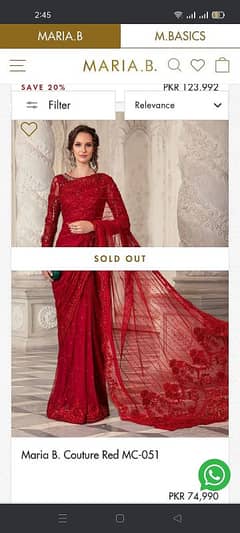 Maria B. Red saree