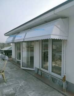 Fiberglass shade for sale without iron structure/ iron gate grill door