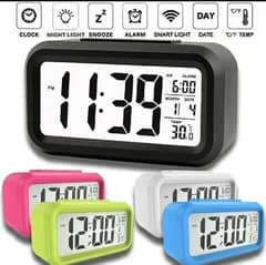 Digital LCD Alarm Clock with Calendar  Thermometer