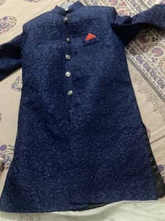 dark blue sherwani coat