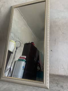 Golden white border mirror