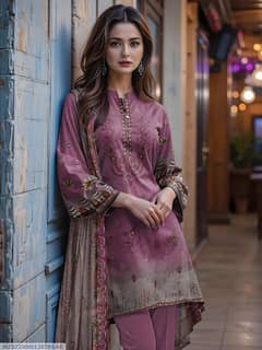 3 pc women's unstitched suit