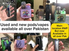 Pods /vapes (oxva /Vapresso/caliburn/voopo) WhatsApp 03199727394