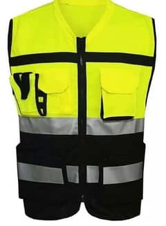 Hi Viz Executive Waistcoat Zip Up High Visibility Safety Vest Reflect