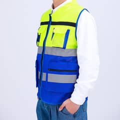 Hi-Vis Safety Vest Reflective Driving Jacket Worker Night Security Wa