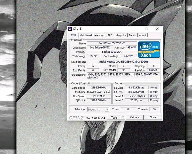 Xeon E5 2650V2 8core16threads 20mb cache Processor 1