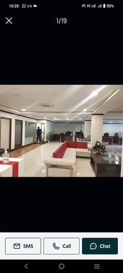Blue area office 3000 square feet prime location for Rent