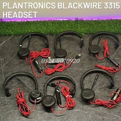 Plantronics Blackwire 3315 Mono Single Side Headset Headphone Redwire