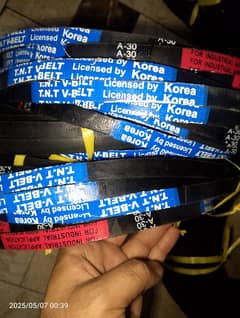 v belts and fan belts are available