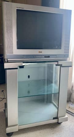 LG FLATRON 21" TV WITH TROLLEY