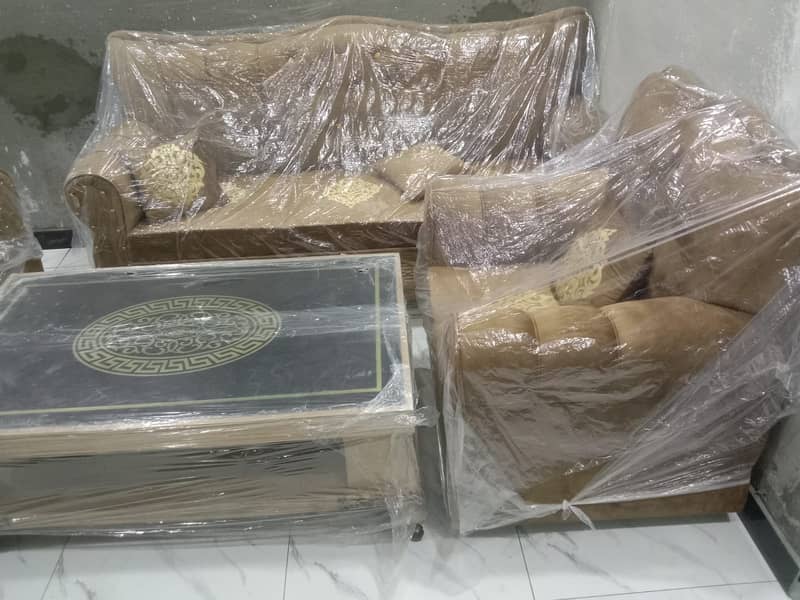 6 seater sofa set with Table 1
