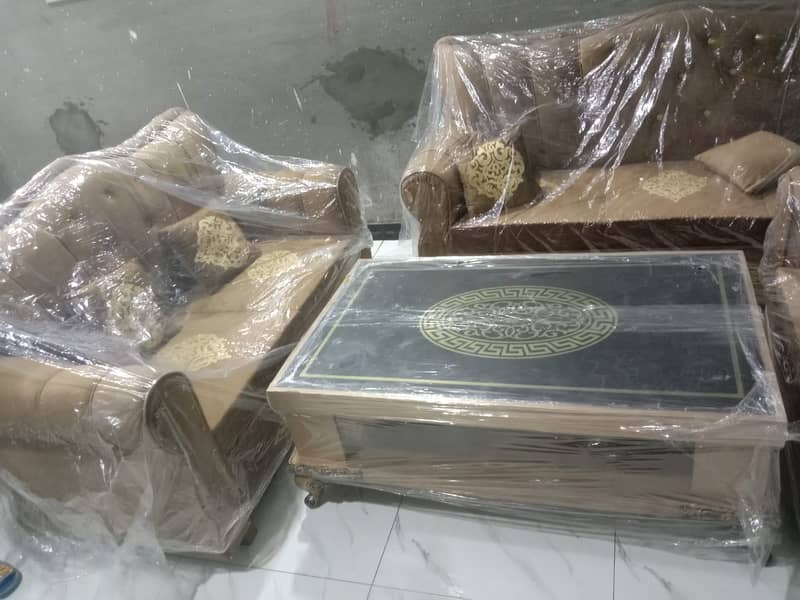 6 seater sofa set with Table 2