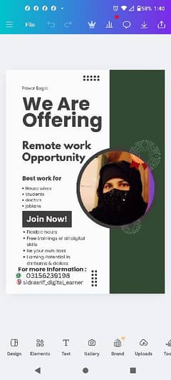 work from social media
