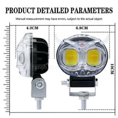 Owl Shape Crystal multi color headlight for bike