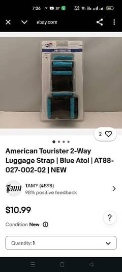American Tourister 2-Way Luggage Strap
