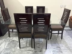 Glass Dinning Table with Chairs