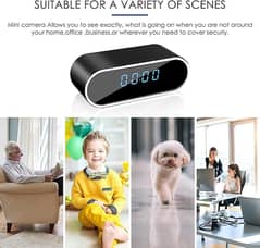 1080P HD WiFi Hidden Camera Alarm Clock – Night Vision, Motion Detecti
