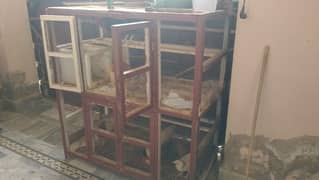 double story wooden hen cages